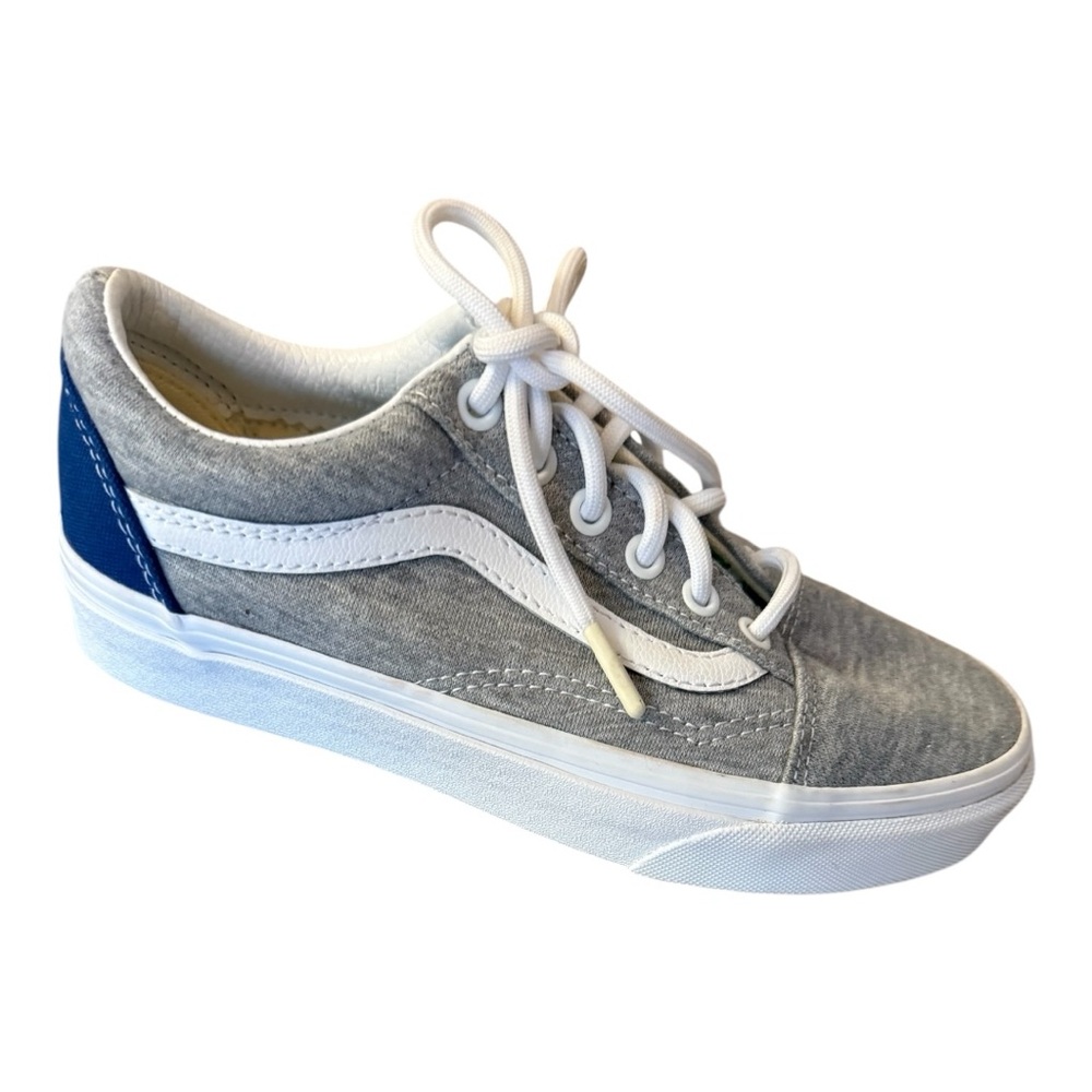 Vans Old Skool Sneakers – Gray/White/Blue Accent
